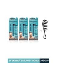 FONTENAY SAÇ ŞEKİLLENDİRİCİ PUDRA TOZ WAX MAT EFFECT MAVI 20GR X3 + ŞEKİL TARAĞI 4'LÜ SET
