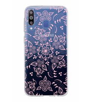 Samsung Galaxy M30 Kapak Nostalji Desen Tasarımlı Şeffaf Silikon Kılıf