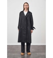 Tokalı Oversize Trenchcoat  Siyah (A.Siyah)