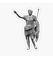 Augustus of Prima Porta Sticker yapıştırma Etiket 19CM