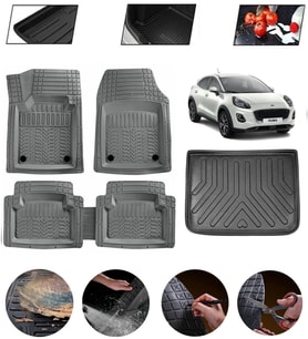 Ford Puma 2019-2025 Ust Uyumlu Paspas Araca Özel Bagaj Havuzu MBS Gri