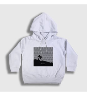 Presmono Unisex Çocuk Beyaz Beach The Neighbourhood Kapüşonlu Sweatshirt 175502tt