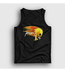 Presmono Unisex Siyah Fire Metallica Atlet 291831tt