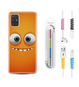 Samsung a71 A72 A73 A7 A9 2018 C7 C9 Kılıf Kablo Koruma Spiral Silikon Dişlek 1615