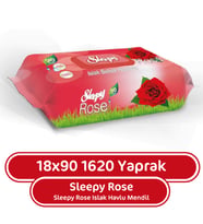 Sleepy Islak Havlu Mendil Gül Kokulu 18X90 lı 1620 Yaprak