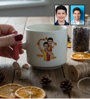 Kişiye Özel Karikatürlü Sarı Kırmızı Taraftar Baba Oğul T Kupa Babalar Günü Hediyesi