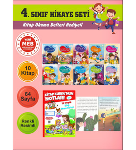 4.Sınıflar İçin Okumayı Sevdiren 10 lu Hikaye Seti 4 (Kitap Okuma Defteri Hediyeli)