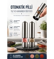 Otomatik Tuz Karabiber Değirmeni Güçlü Öğütme Dayanıklı Yapı
