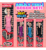 Anlily Tekli Bebek - Barbie Oyuncak Bebek - Barbie Bebek - Bebek Oyun Evleri İçin Bebek (Çok Renkli)