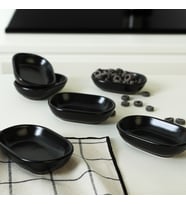 Keramika Mat Siyah Noyan Çerezlik 11 Cm 6 Adet 956