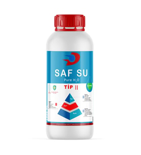 Saf Su - 0 PPM  Tip II  UV ve Endotoksin Filtreli  1000 Gr
