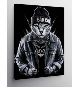 Kanvas Tablo Kötü Kedi
