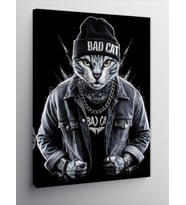 Kanvas Tablo Kötü Kedi