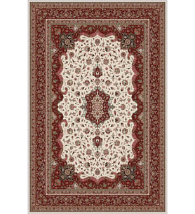 Eliana Home Baskılı, Yıkanabilir Kaymaz Taban Salon Halısı LNA0785 100x150 cm (Kırmızı)