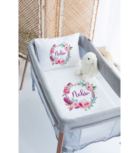 %100 Delux Pamuk Isme Özel 70x120 Park Yatak Nevresim Takımı