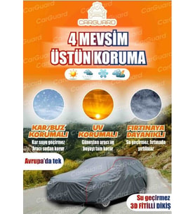 CarGuard Mazda 323F 2003 Ve Sonrası Uyumlu x600 Fitilli Araba Brandası Miflonlu Branda Oto Çadır Örtü