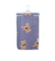 Bebitof Sevimli Ayıcıklar Desenli 90x100 cm Peluş Bebek Battaniye BBTF.İNDG.95076