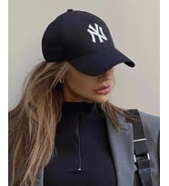 Siyah Cap Beyaz Nakışlı Unisex Şapka cp220