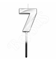 7 Rakam Mum Gümüş