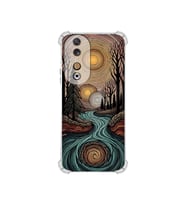 PrintiFy Huawei Honor90 ile Uyumlu Simya Serisi Girdaplar Tasarımlı Uv Baskılı Köşe Korumalı Antişok Kılıf