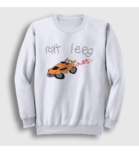 Presmono Unisex Beyaz Rokt Leeg Oyun Rocket League Sweatshirt 493028tt