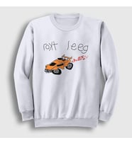 Presmono Unisex Beyaz Rokt Leeg Oyun Rocket League Sweatshirt 493028tt
