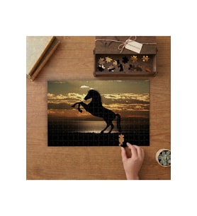 Şahlanan At Tasarımı 240 parça Ahşap Puzzle Ahşap Kutuda MP04528