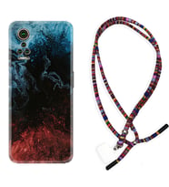 General Mobile GM 21 Pro GM 22 Pro Plus Kılıf Boyun Asklı Rasta Silikon Red Blue Black Abstact 1386
