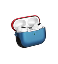 Apple Airpods Pro Uyumlu Kılıf Zore Shockproof Silikon (Mavi-Kırmızı)