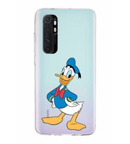 Xiaomi Mi Note 10 Lite Uyumlu Kapak Donald Duck Tasarımlı Şeffaf Silikon Kılıf