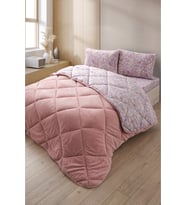 Nordelle Battal Boy Lüx Wellsoft Yorgan Çift Taraflı - 2 Adet Yastık Kılıflı Yorgan Seti 215x235 cm