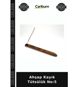 Özel Üretim Dekoratif Doğal Hediyelik Ev Aksesuarı Aromaterapi Ahşap Kayık Tütsülük No:5