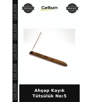 Özel Üretim Dekoratif Doğal Hediyelik Ev Aksesuarı Aromaterapi Ahşap Kayık Tütsülük No:5