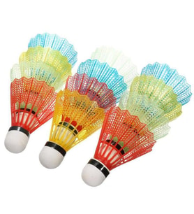 Mantar Uçlu Badminaton Topu 12 Li Renkli Plastik Badminton Topu (Renksiz)