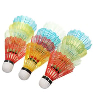 Mantar Uçlu Badminaton Topu 12 Li Renkli Plastik Badminton Topu (Renksiz)