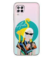 Huawei Yellow Monkey Tasarımlı Şeffaf Telefon Kılıfı