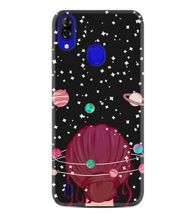 Reeder P13 Blue Plus Kılıf Desenli Silikon Space Woman 1311
