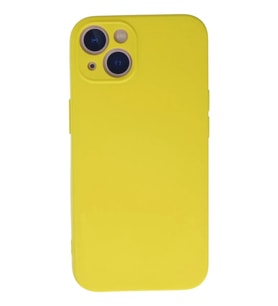 Newface Apple iPhone 13 Mini Kılıf Nano içi Kadife Silikon - Sarı