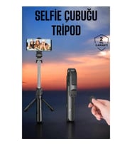 Mey İthalat® Tripod Kablosuz Bluetooth Bağlantılı Selfie Çubuğu 360 Derece Dönebilen