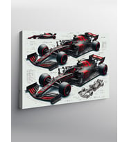 Kanvas Tablo Formula 1 Araç Çizimi