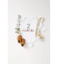 Unisex Bebek 2 Ay Baskılı Body Zıbın