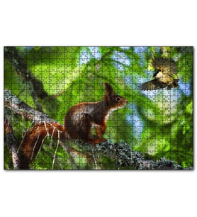 Cakapuzzle  Sincap Kuş Muhabbeti  Puzzle Yapboz MDF (Ahşap) (120 Parça)