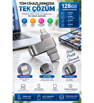 Çoklu Girişli 128GB Lightning Type C USB Flash Bellek Telefon Tablet ve Bilgisayar Uyumlu