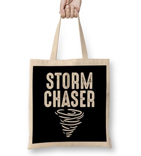 Cute Storm Chaser Severe Weather Tornado Obsessed Bez Çanta Uzun Saplı
