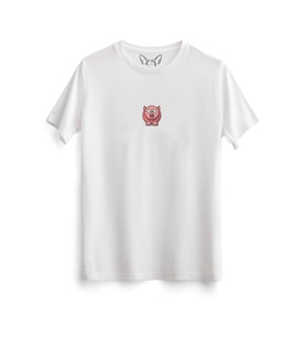  Animal Domuz Dijital Baskılı Çocuk Beyaz Tshirt