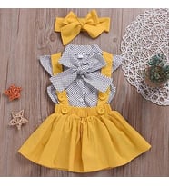 MODAVALS DOKUMA SLOPET POPLIN GÖMLEK & BANDANALI KIZ ÇOCUK SLOPET KOMBİN-4/5 YAŞ