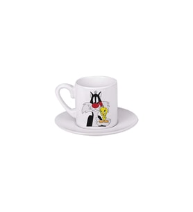 Ghostbastır Design Tweety ve Sylvestre Türk Kahvesi Fincanı 005