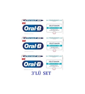 Oral-B Diş Macunu Derinlemesine Temizlik 3 Adet x 65 ml Diş Eti Bakımı + Hediye Dynamic Diş Fırçası Orta
