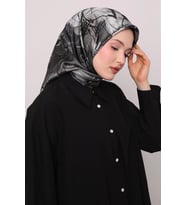 Levidor Kristal Eşarp Esinti Desen Siyah