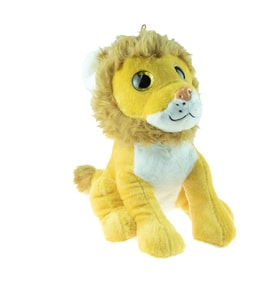 Peluş Aslan Erkek Aslan Sevimli Oturan Aslan 45 Cm (Sarı)